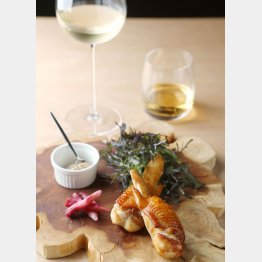 合う酒＝白ワイン（Ｃ）日刊ゲンダイ