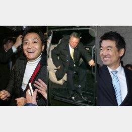 （左から）玉木雄一郎代表、小沢一郎代表、橋下徹・前大阪市長（Ｃ）日刊ゲンダイ