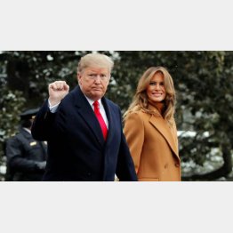 トランプ米大統領夫妻（Ｃ）ロイター