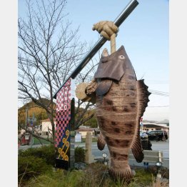 巨大なクエのオブジェが！（Ｃ）日刊ゲンダイ