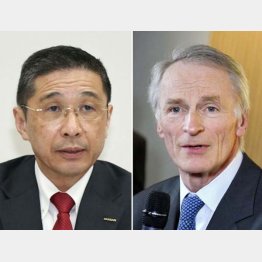 日産の西川社長とルノーのスナール会長（Ｃ）共同通信社