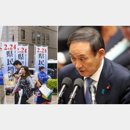 投票結果を見る前から「無視」を宣言した菅官房長官（Ｃ）共同通信社