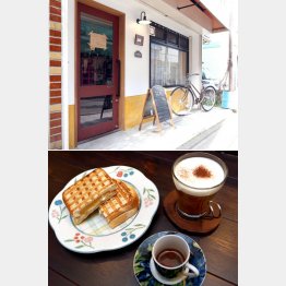 ホットサンドとアイリッシュコーヒーとエスプレッソ（手前）（Ｃ）日刊ゲンダイ