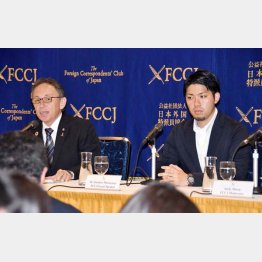 玉城知事の要請で外国特派員協会で共同会見（Ｃ）日刊ゲンダイ