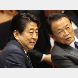 自分だけ良ければ（安倍首相と麻生副総理）／（Ｃ）日刊ゲンダイ