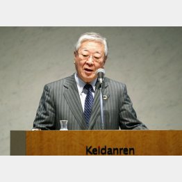 一般公開討論の対象は自分たちの都合のいい相手のみ（経団連の中西会長）／（Ｃ）共同通信社