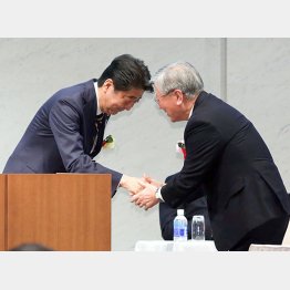 財界もソッポ（右は中西経団連会長）（Ｃ）日刊ゲンダイ