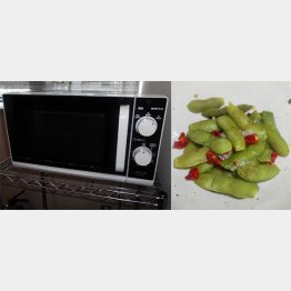 枝豆のペペロンチーノ（右）（Ｃ）日刊ゲンダイ