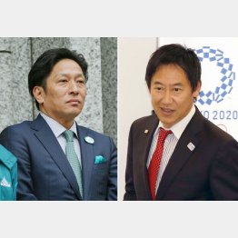 原晋監督（左）と鈴木大地スポーツ庁長官（Ｃ）日刊ゲンダイ