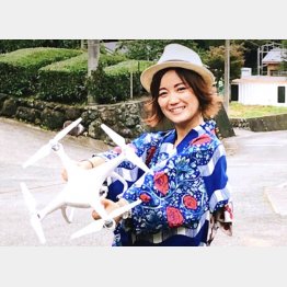 ドローン女子暦２年の「うめ」さん（提供写真）
