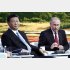 中国・ロシアを追い掛ける（中国の習近平国家主席とプーチン露大統領・右）　（Ｃ）ロイター／タス通信