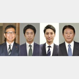 大阪12区（左から宮本岳志氏、藤田文武氏、北川晋平氏、樽床伸二氏）も自民は埋没危機（Ｃ）日刊ゲンダイ