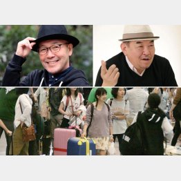 （左上から久住昌之、マッキー牧元の両氏）（Ｃ）共同通信社