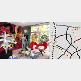 岡本太郎美術館（左）で天才芸術家の作品を見て触る／（Ｃ）日刊ゲンダイ