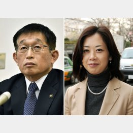 無投票４選の兵庫県明石市の泉房穂氏（左）と石川県金沢市議に立候補した田中美絵子氏（Ｃ）共同通信社