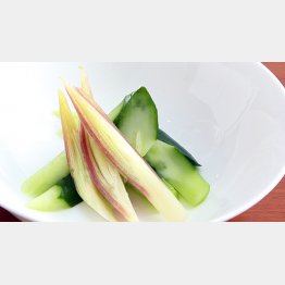 キュウリとミョウガのシードル漬物（Ｃ）日刊ゲンダイ