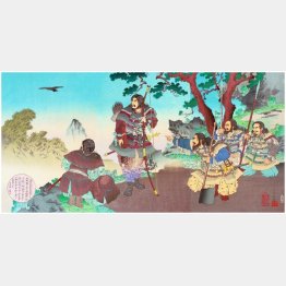 神武天皇（中央）／（Ｃ）Ｐｉｃｔｕｒｅｓ　Ｆｒｏｍ　Ｈｉｓｔｏｒｙ／ニューズコム／共同通信イメージズ