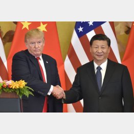 世界を牛耳るのは…（米国のトランプ大統領と中国の習近平国家主席）／（Ｃ）共同通信社