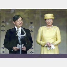 一般参賀であいさつ（Ｃ）共同通信社