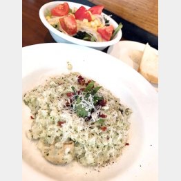 牡蠣と大葉のリゾット（Ｃ）日刊ゲンダイ