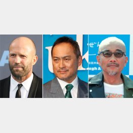 左からジェイソン・ステイサム、渡辺謙、竹中直人（Ｃ）ロイター