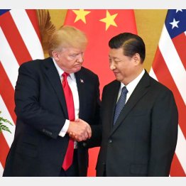 中国は手詰まり（トランプ米大統領と中国の習近平国家主席＝右）／（Ｃ）共同通信社