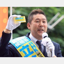 都知事選立候補時の立花孝志氏（Ｃ）日刊ゲンダイ