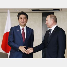何も変わらない…（安倍首相とプーチン露大統領）／（Ｃ）共同通信社