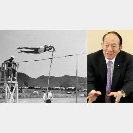高校時代は陸上部の選手だった（左・提供写真）ユーハイムの河本武会長（Ｃ）日刊ゲンダイ