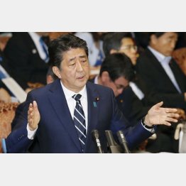 「年金の持続可能性を確保し、１００年安心という仕組みにした」（安倍首相、10日参院決算委で）／（Ｃ）共同通信社