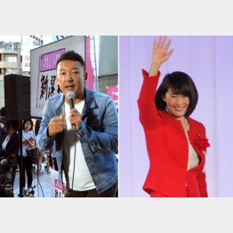 山本太郎氏は「大化け」するか？（右は丸川珠代氏）／（Ｃ）日刊ゲンダイ