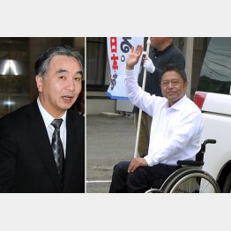 知名度アップに奔走する横沢高徳氏（右）、「敵前逃亡」の過去…（平野達男氏）／（Ｃ）日刊ゲンダイ