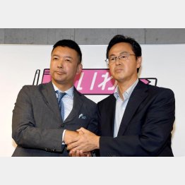 何議席取れるか（左から山本太郎代表、三井義文氏）／（Ｃ）日刊ゲンダイ