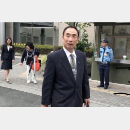法廷を終えて地裁を出る籠池泰典元理事長（撮影）相澤冬樹