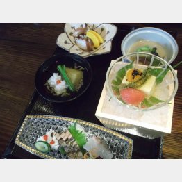 夏の食材を使った７月の「酒心館会席」（Ｃ）日刊ゲンダイ
