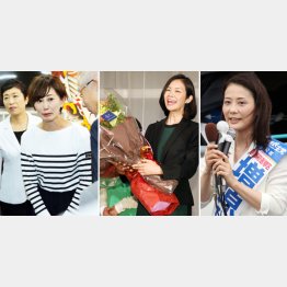 （左から）大阪で落選した亀石倫子、当選した梅村みずほ、京都で落選の増原裕子の３氏（Ｃ）日刊ゲンダイ