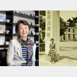 下重暁子さん（右は初任地の名古屋で）／（Ｃ）日刊ゲンダイ