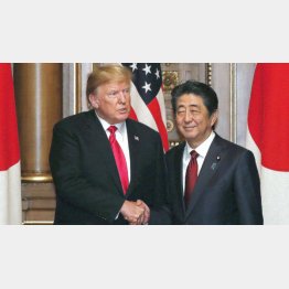 トランプ米大統領との近さが「売り」では…（安倍首相＝右）　（Ｃ）JMPA／小川安栄