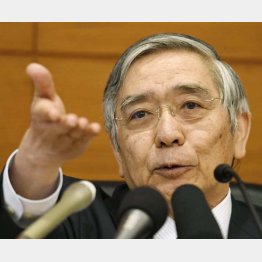 「追加的な手段はいくつも」と言うが…（日銀の黒田総裁）／（Ｃ）共同通信社