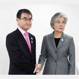 日韓外相会談は主張の応酬に終始（Ｃ）共同通信社