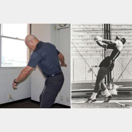 アジアの鉄人・室伏重信さん（右はハンマー投げ現役時代）／（Ｃ）日刊ゲンダイ