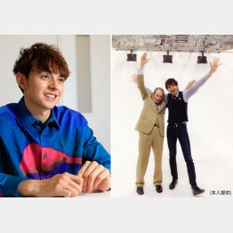タレントのハリー杉山さん。父のヘンリー・スコットさんと一緒に（右）／（Ｃ）日刊ゲンダイ