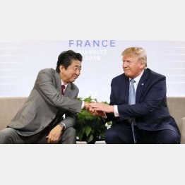 まさに日本が差し出すだけの協定（安倍首相とトランプ米大統領、G7、日米首脳会談で）／（Ｃ）共同通信社