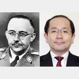 ソックリ……。ハインリヒ・ヒムラー（左）と大石吉彦氏／（Ｃ）共同通信社