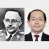 ソックリ……。ハインリヒ・ヒムラー（左）と大石吉彦氏／（Ｃ）共同通信社