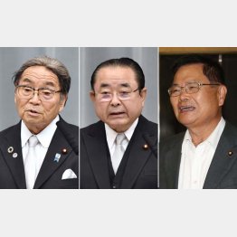 ようやく入閣の３人（上から田中、竹本、北村氏）／（Ｃ）共同通信社