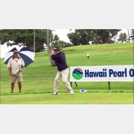 加瀬プロの推薦でパールオープンに出場した北村晴男弁護士（提供写真）