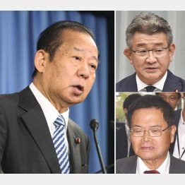 なぜ突っ込まない？（右は上から）武田良太国家公安委員長、竹本直一IT担当相（Ｃ）共同通信社