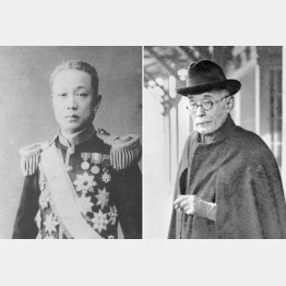 牧野伸顕（右）と西園寺公望は大正天皇を乗り越える天皇像を考えていた（国立国会図書館所蔵画像／共同通信イメージズ）