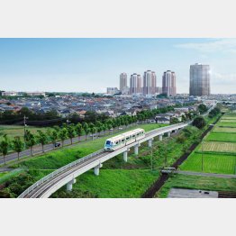 エリア内を新交通システムが運行している（提供写真）